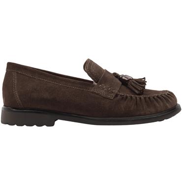 GABOR 400902 LOAFER SHOE - BROWN SUEDE